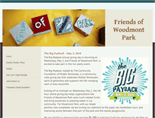 Tablet Screenshot of friendsofwoodmontpark.com